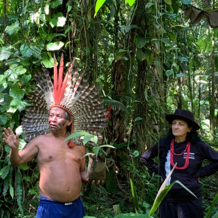 Visita Neidinha Suruí. Foto: Bianca Almeida